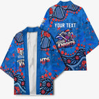 Personalized New Zealand Warriors Kimono Aboriginal Pattern with Graffiti Style Design