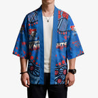 Personalized New Zealand Warriors Kimono Aboriginal Pattern with Graffiti Style Design