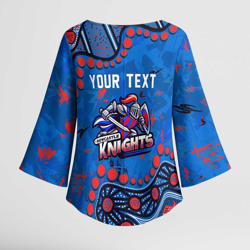 Personalized New Zealand Warriors Kimono Sleeve Blouse Aboriginal Pattern with Graffiti Style Design