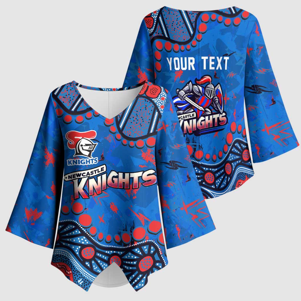 Personalized New Zealand Warriors Kimono Sleeve Blouse Aboriginal Pattern with Graffiti Style Design