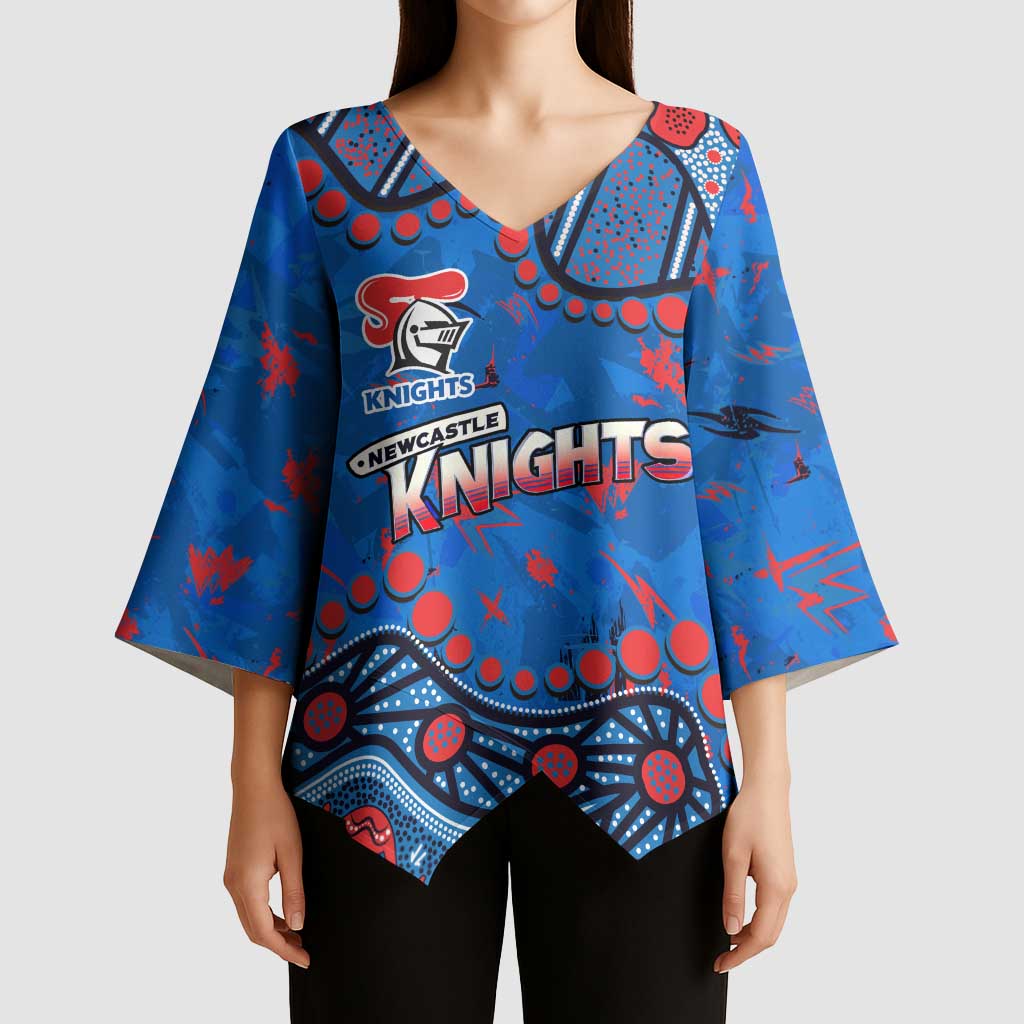 Personalized New Zealand Warriors Kimono Sleeve Blouse Aboriginal Pattern with Graffiti Style Design