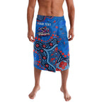 Personalized New Zealand Warriors Lavalava Aboriginal Pattern with Graffiti Style Design