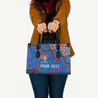 Personalized New Zealand Warriors Leather Bag Aboriginal Pattern with Graffiti Style Design