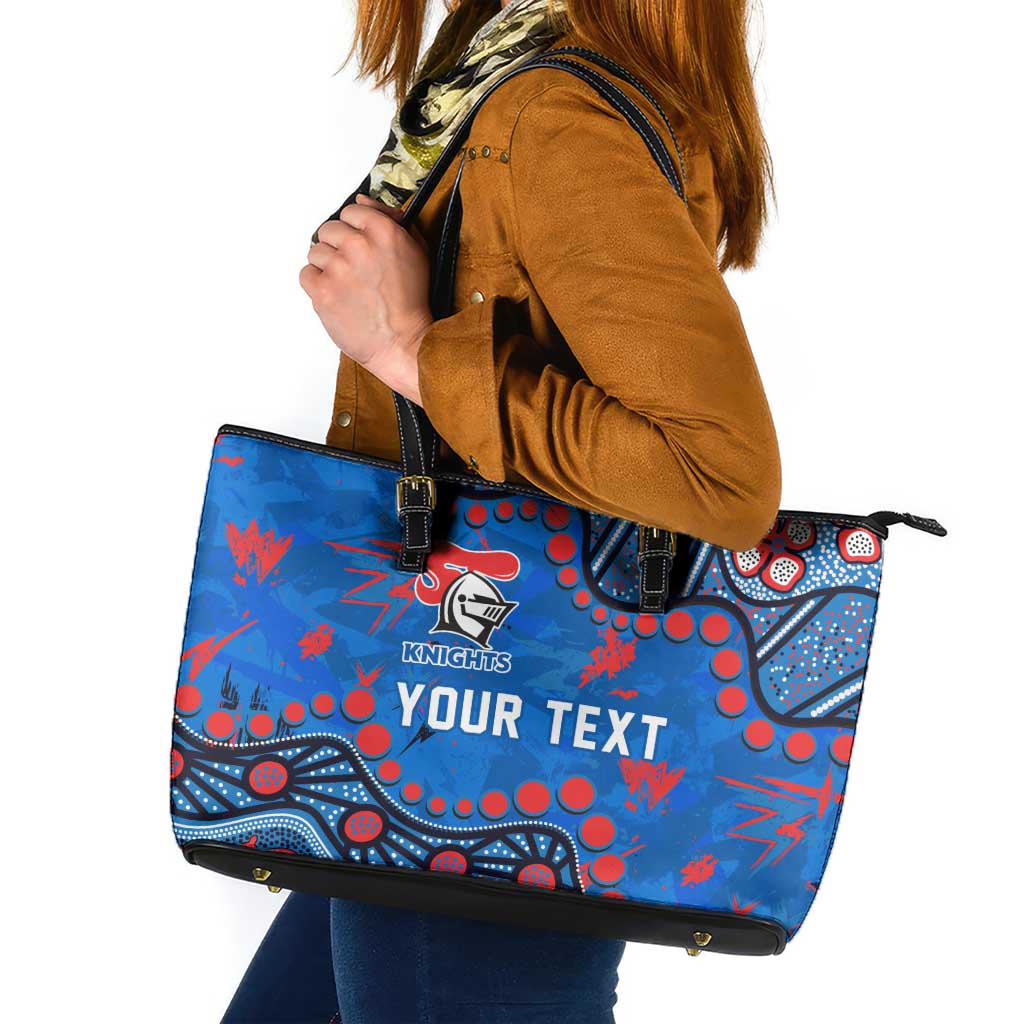 Personalized New Zealand Warriors Leather Tote Bag Aboriginal Pattern with Graffiti Style Design