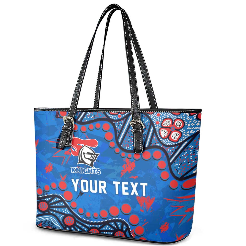Personalized New Zealand Warriors Leather Tote Bag Aboriginal Pattern with Graffiti Style Design