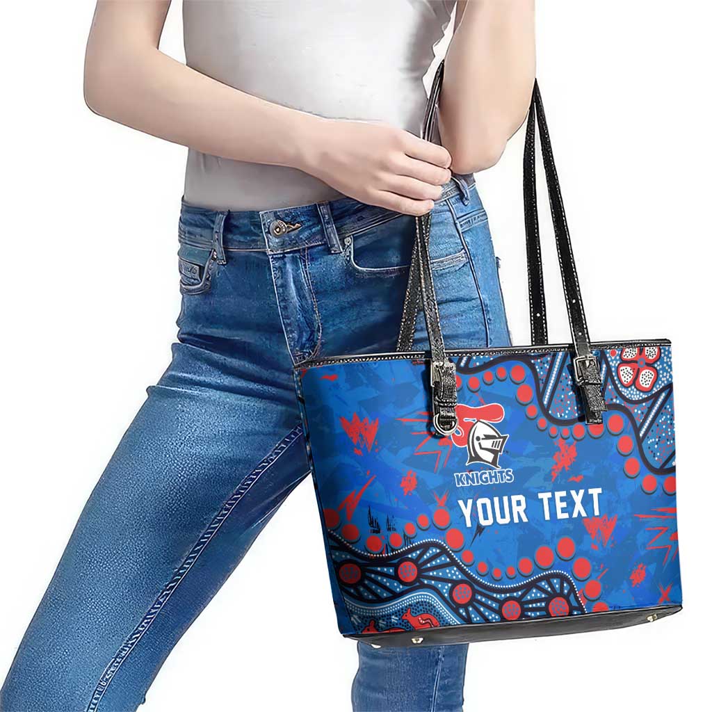 Personalized New Zealand Warriors Leather Tote Bag Aboriginal Pattern with Graffiti Style Design