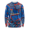Personalized New Zealand Warriors Long Sleeve Shirt Aboriginal Pattern with Graffiti Style Design