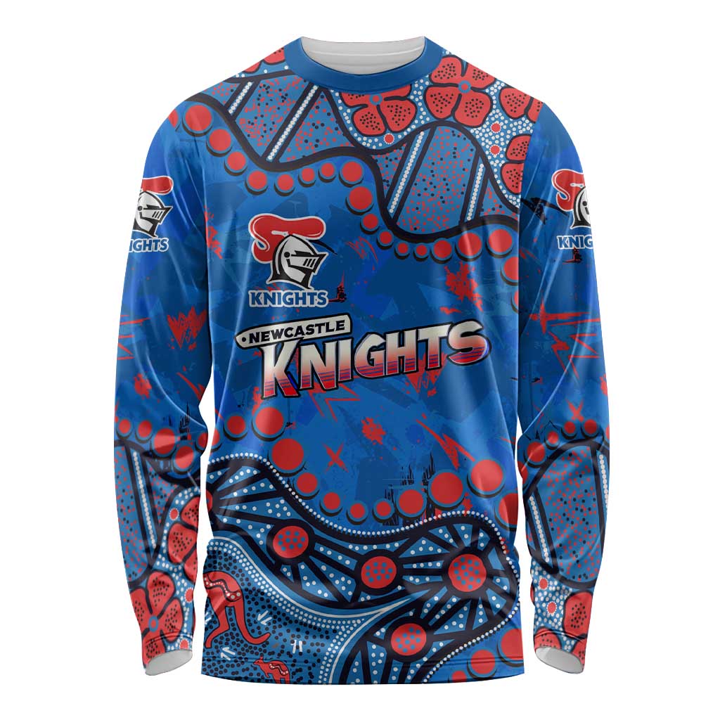 Personalized New Zealand Warriors Long Sleeve Shirt Aboriginal Pattern with Graffiti Style Design