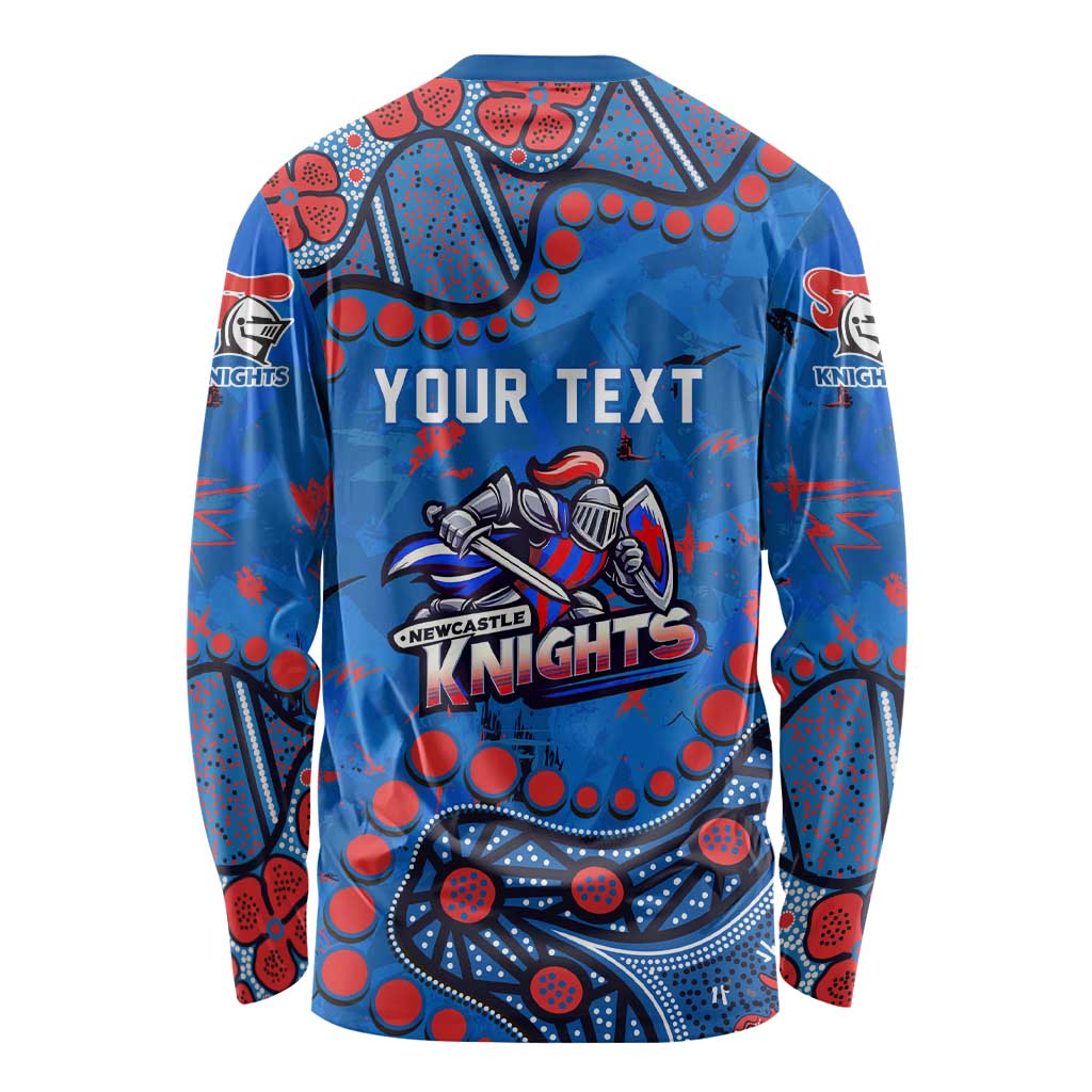 Personalized New Zealand Warriors Long Sleeve Shirt Aboriginal Pattern with Graffiti Style Design