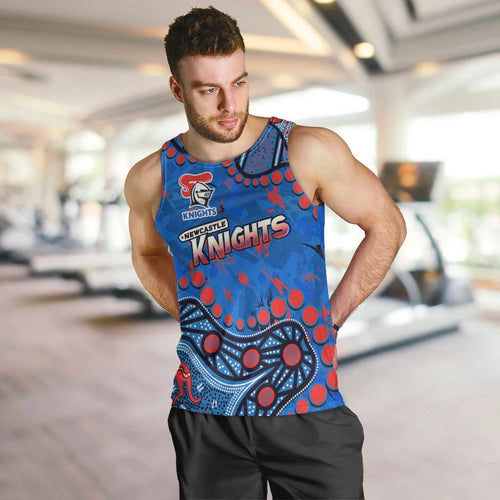 Personalized New Zealand Warriors Men Tank Top Aboriginal Pattern with Graffiti Style Design