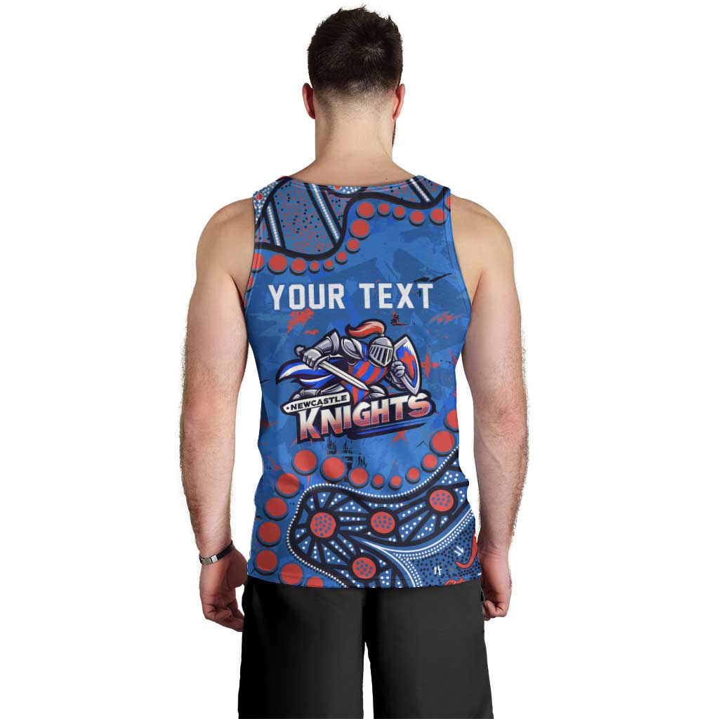 Personalized New Zealand Warriors Men Tank Top Aboriginal Pattern with Graffiti Style Design