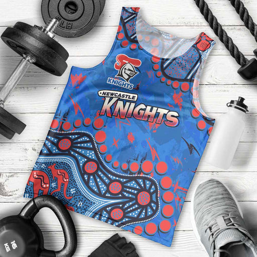 Personalized New Zealand Warriors Men Tank Top Aboriginal Pattern with Graffiti Style Design