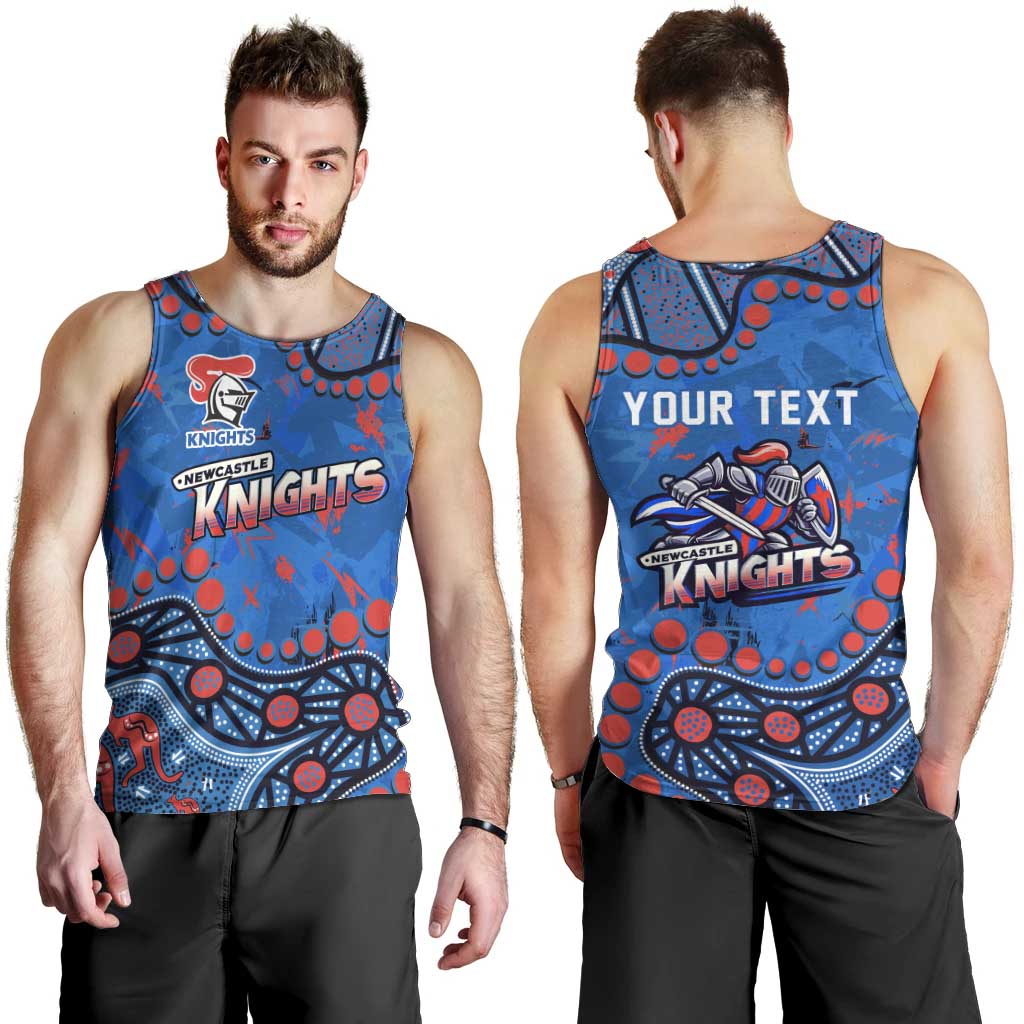 Personalized New Zealand Warriors Men Tank Top Aboriginal Pattern with Graffiti Style Design