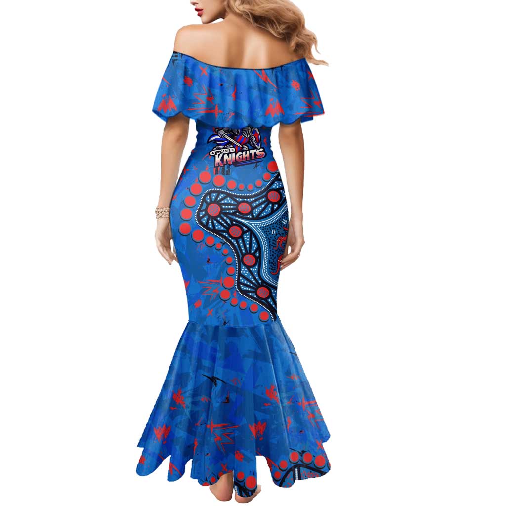 Personalized New Zealand Warriors Mermaid Dress Aboriginal Pattern with Graffiti Style Design
