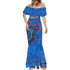 Personalized New Zealand Warriors Mermaid Dress Aboriginal Pattern with Graffiti Style Design