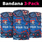 Personalized New Zealand Warriors Neck Gaiter Aboriginal Pattern with Graffiti Style Design
