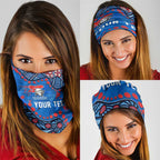 Personalized New Zealand Warriors Neck Gaiter Aboriginal Pattern with Graffiti Style Design