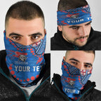 Personalized New Zealand Warriors Neck Gaiter Aboriginal Pattern with Graffiti Style Design