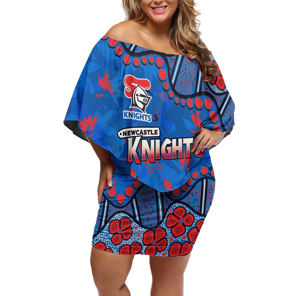 Personalized New Zealand Warriors Off Shoulder Short Dress Aboriginal Pattern with Graffiti Style Design