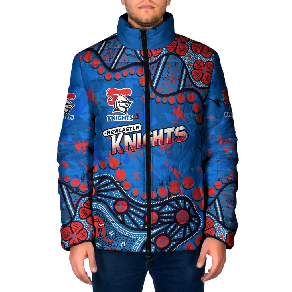 Personalized New Zealand Warriors Padded Jacket Aboriginal Pattern with Graffiti Style Design