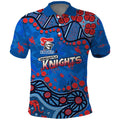 Personalized New Zealand Warriors Polo Shirt Aboriginal Pattern with Graffiti Style Design