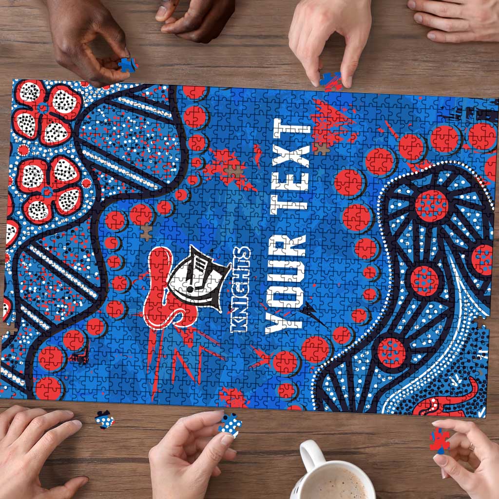 Personalized New Zealand Warriors Puzzle Aboriginal Pattern with Graffiti Style Design