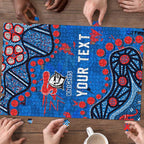 Personalized New Zealand Warriors Puzzle Aboriginal Pattern with Graffiti Style Design