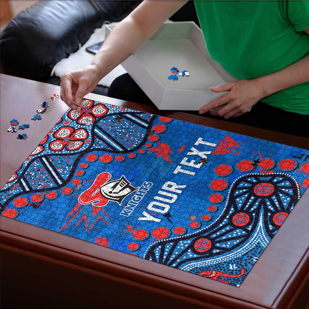 Personalized New Zealand Warriors Puzzle Aboriginal Pattern with Graffiti Style Design