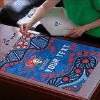 Personalized New Zealand Warriors Puzzle Aboriginal Pattern with Graffiti Style Design