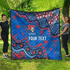 Personalized New Zealand Warriors Quilt Aboriginal Pattern with Graffiti Style Design