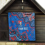 Personalized New Zealand Warriors Quilt Aboriginal Pattern with Graffiti Style Design