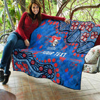 Personalized New Zealand Warriors Quilt Aboriginal Pattern with Graffiti Style Design