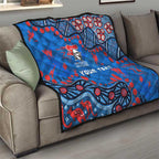 Personalized New Zealand Warriors Quilt Aboriginal Pattern with Graffiti Style Design