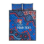 Personalized New Zealand Warriors Quilt Bed Set Aboriginal Pattern with Graffiti Style Design