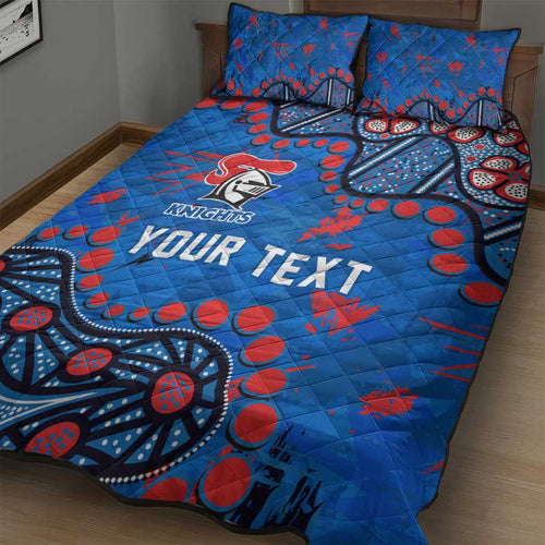 Personalized New Zealand Warriors Quilt Bed Set Aboriginal Pattern with Graffiti Style Design