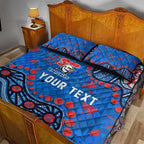 Personalized New Zealand Warriors Quilt Bed Set Aboriginal Pattern with Graffiti Style Design