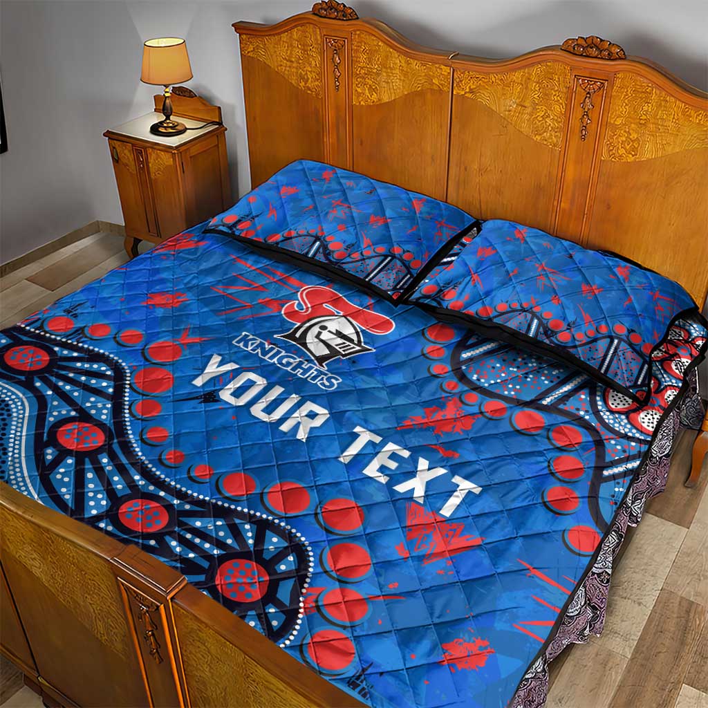 Personalized New Zealand Warriors Quilt Bed Set Aboriginal Pattern with Graffiti Style Design