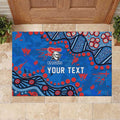 Personalized New Zealand Warriors Rubber Doormat Aboriginal Pattern with Graffiti Style Design