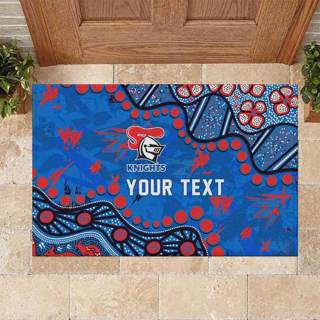 Personalized New Zealand Warriors Rubber Doormat Aboriginal Pattern with Graffiti Style Design