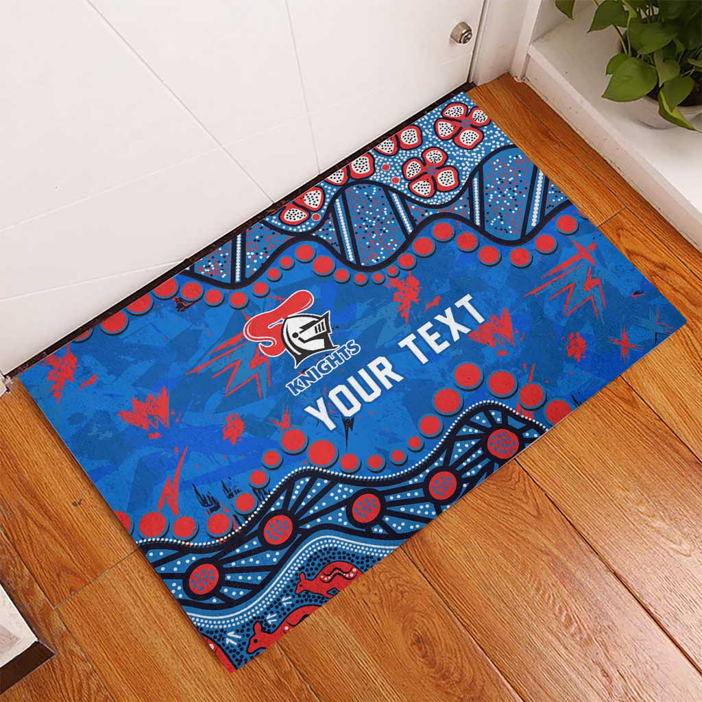 Personalized New Zealand Warriors Rubber Doormat Aboriginal Pattern with Graffiti Style Design