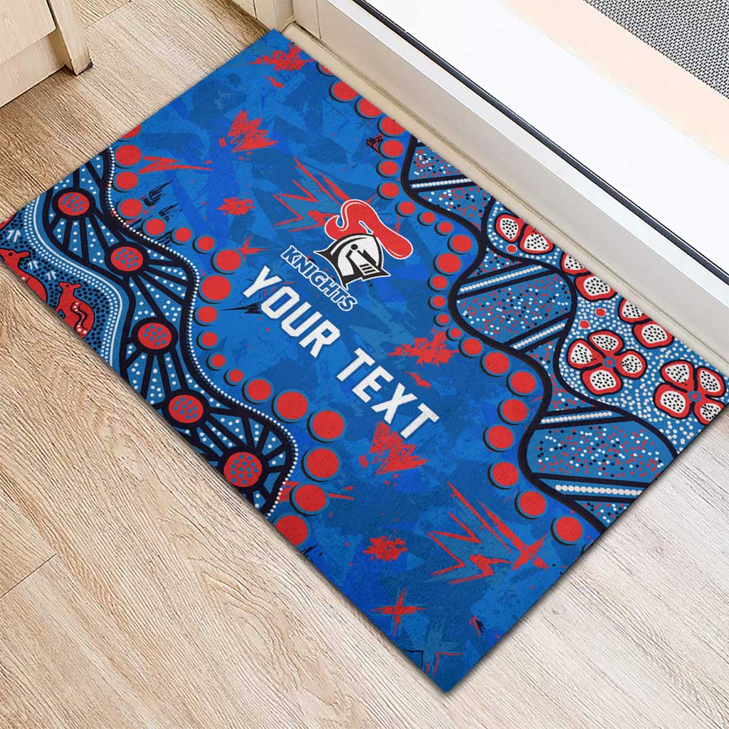 Personalized New Zealand Warriors Rubber Doormat Aboriginal Pattern with Graffiti Style Design