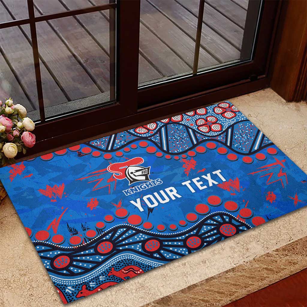 Personalized New Zealand Warriors Rubber Doormat Aboriginal Pattern with Graffiti Style Design