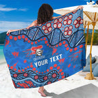 Personalized New Zealand Warriors Sarong Aboriginal Pattern with Graffiti Style Design