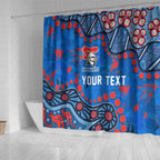 Personalized New Zealand Warriors Shower Curtain Aboriginal Pattern with Graffiti Style Design