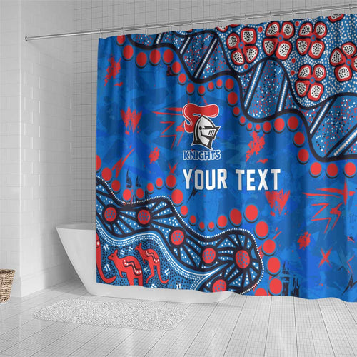 Personalized New Zealand Warriors Shower Curtain Aboriginal Pattern with Graffiti Style Design