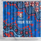 Personalized New Zealand Warriors Shower Curtain Aboriginal Pattern with Graffiti Style Design