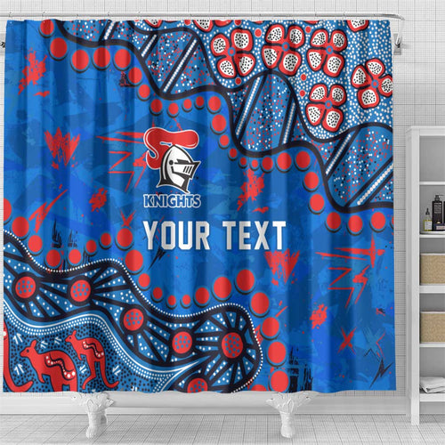 Personalized New Zealand Warriors Shower Curtain Aboriginal Pattern with Graffiti Style Design