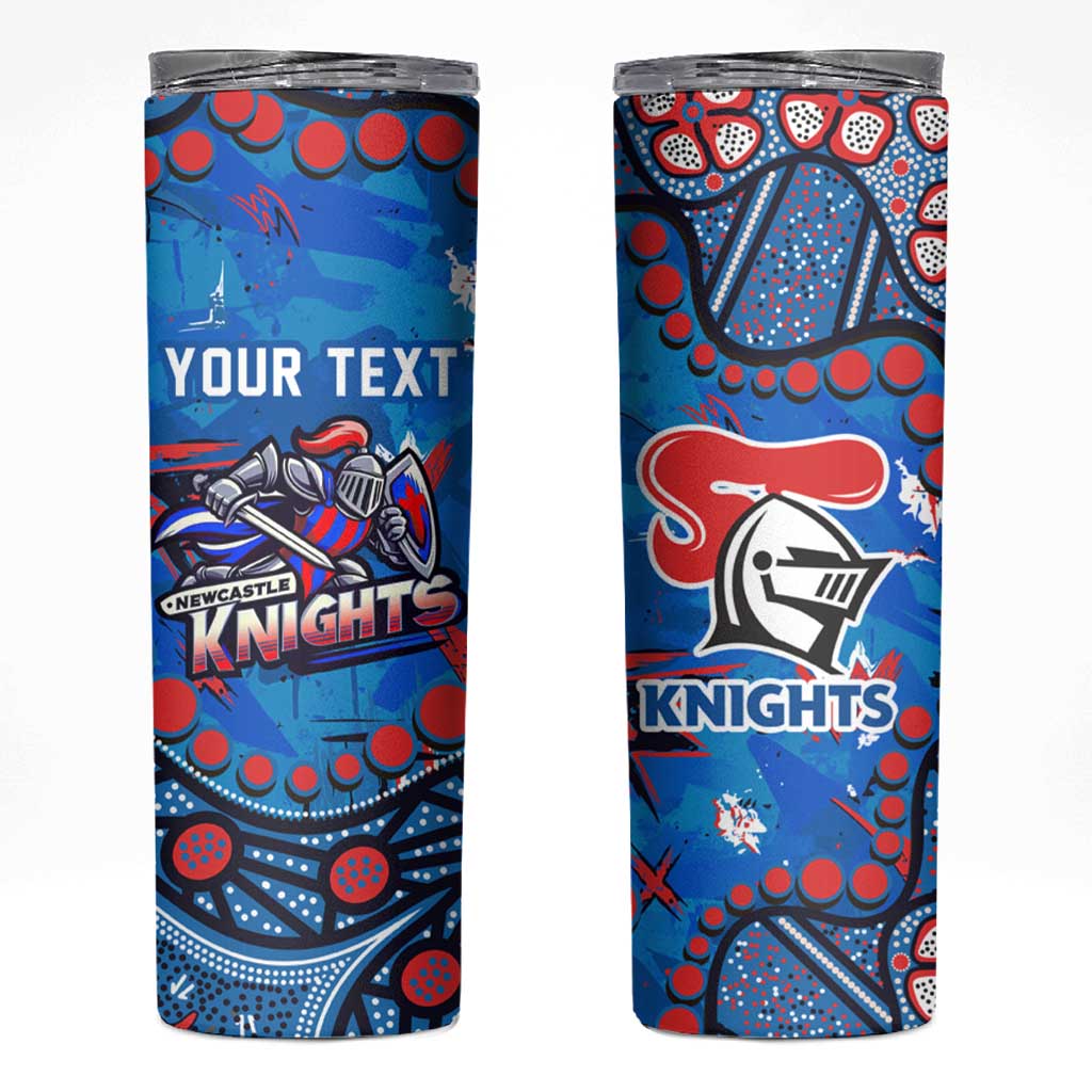 Personalized New Zealand Warriors Skinny Tumbler Aboriginal Pattern with Graffiti Style Design