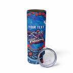 Personalized New Zealand Warriors Skinny Tumbler Aboriginal Pattern with Graffiti Style Design