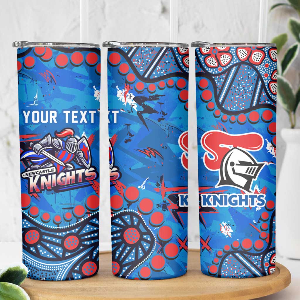 Personalized New Zealand Warriors Skinny Tumbler Aboriginal Pattern with Graffiti Style Design